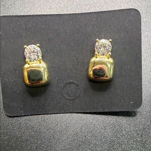 Diamonique 1.32 cttw Stud Accent Earrings, Sterling Silver 14k plating